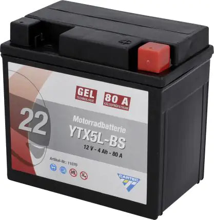 Cartec Gel motoraccu YTX5L-BS 4Ah 80A