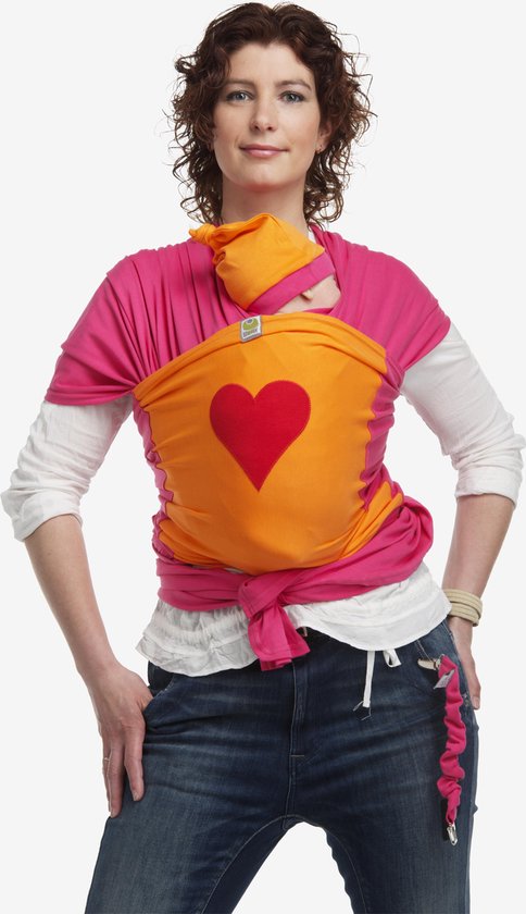 Bykay - Stretchy Wrap Fuchsia/Oranje/Hart Rood - Groot