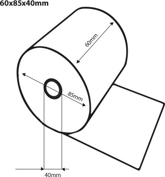 Thermorollen 60x85 mm - 18 Rollen per Doos