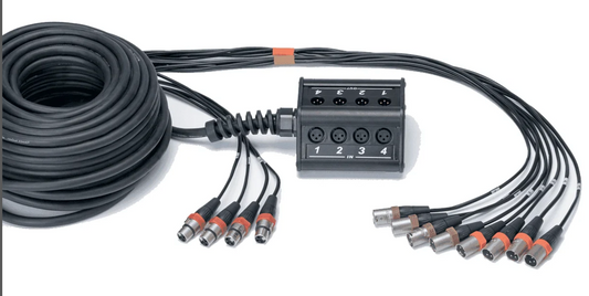 Cordial CYB8-4C15 stageblock XLR male/female 8 inputs - 4 outputs 15m