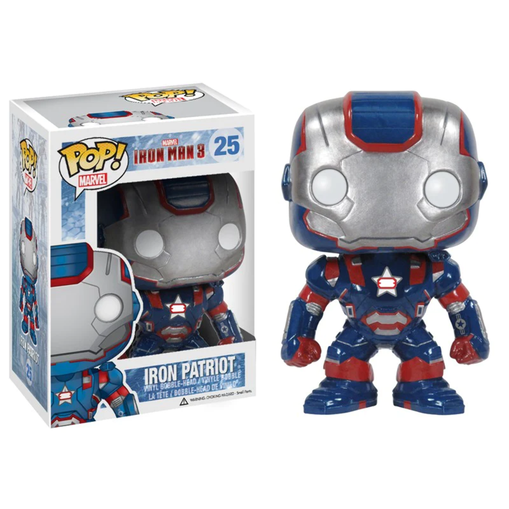 Funko Pop Iron Patriot Vinyl Bobblehead No. 25 Marvel Iron Man 3 NRFB